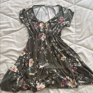 Floral Green Dress